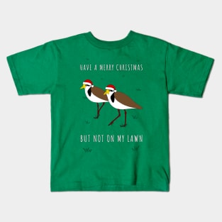 Masked Lapwing Plover Christmas Kids T-Shirt